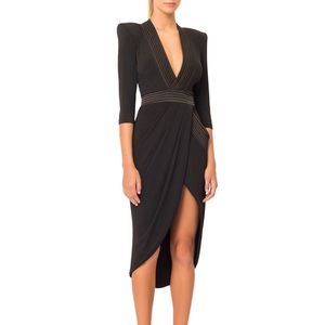 Zhivago Eye of Horus black shoulder dress